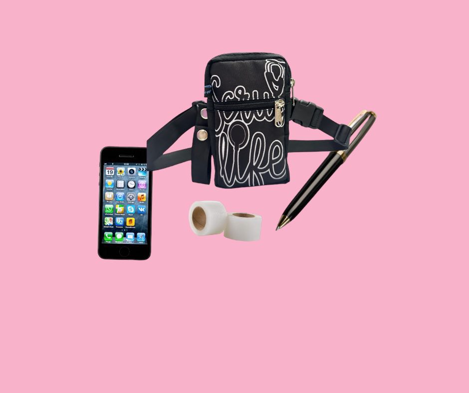 Heartbeat Black & White Collection  -Stylish and Versatile Cellphone Bag