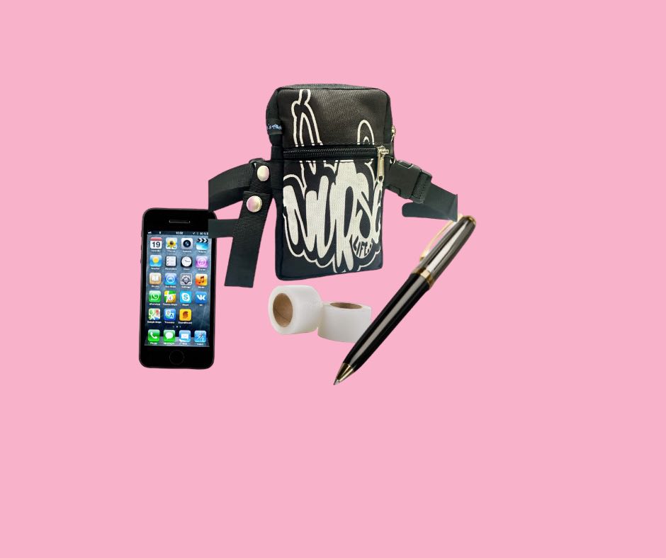 Heartbeat Black & White Collection  -Stylish and Versatile Cellphone Bag